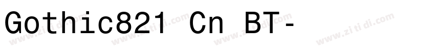 Gothic821 Cn BT字体转换